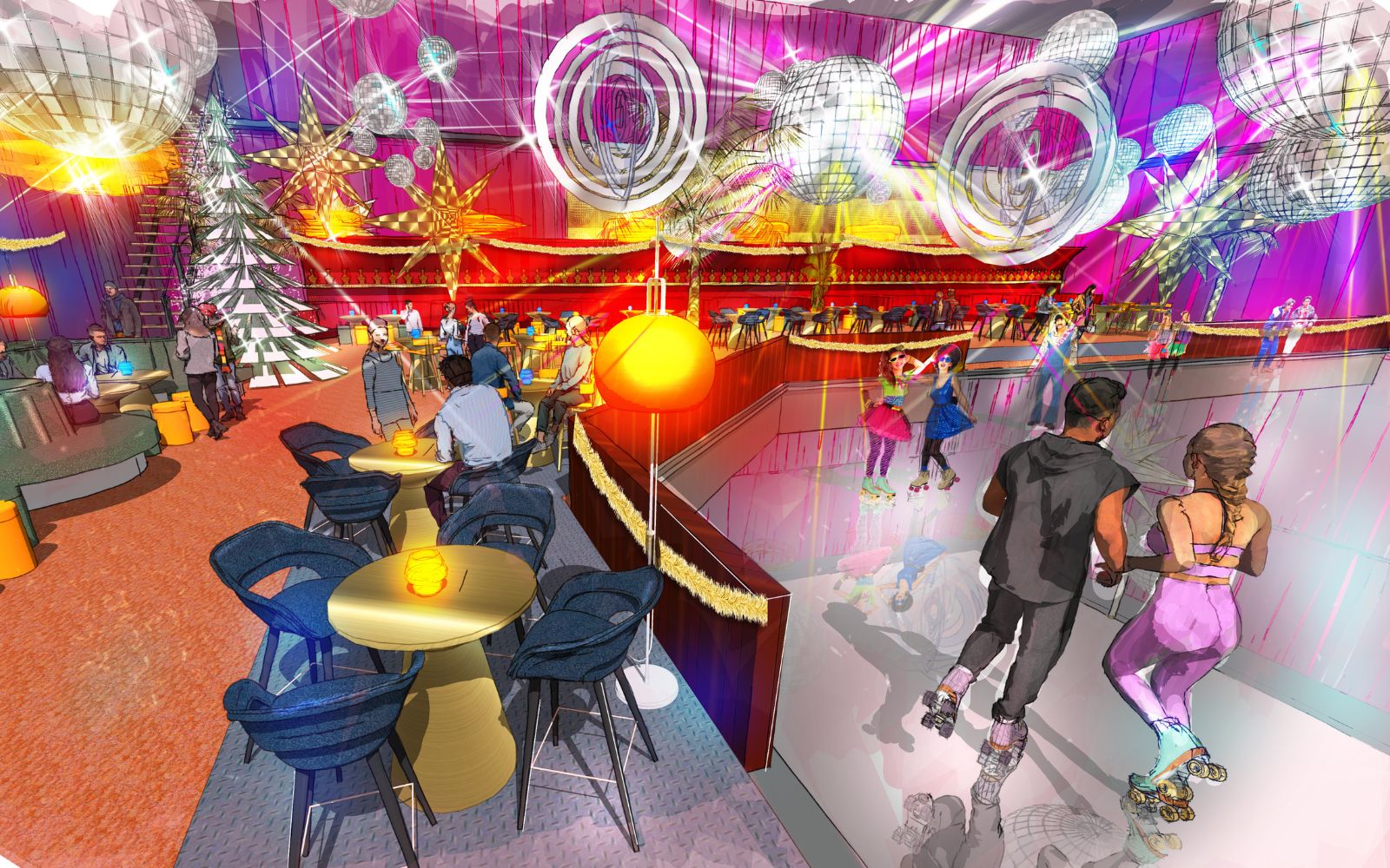 The Rollerscape roller skating rink is coming to London