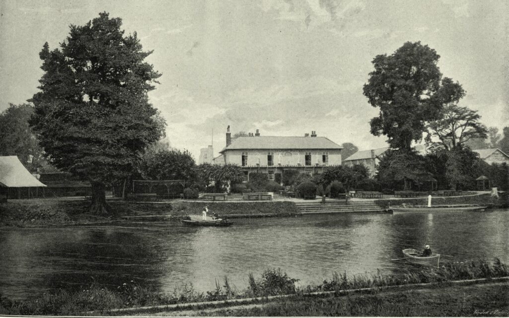 An image of Eel Pie Island Hotel from the 19th century